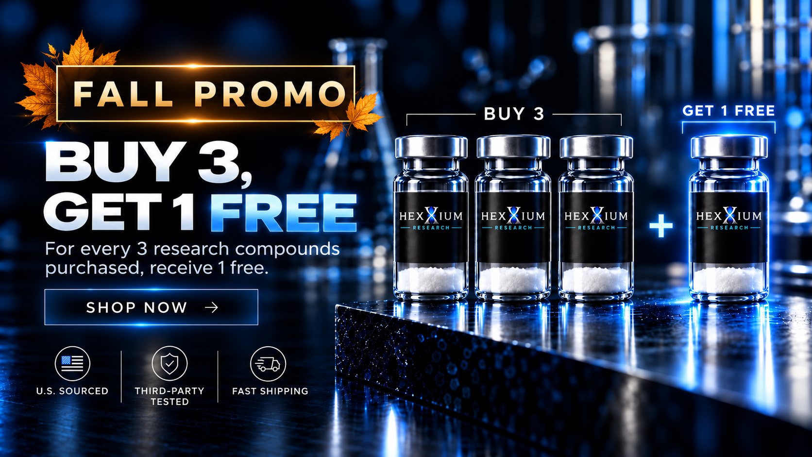 Fall Promo: Buy 3 research compounds, get 1 free — Shop Now